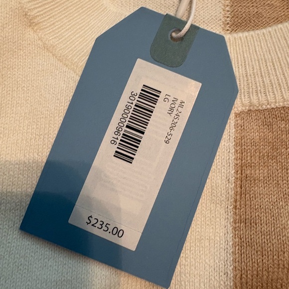 Masters - Magnolia Lane  Two-Tone Cream and Tan Sweater in size large - Picture 5 of 7